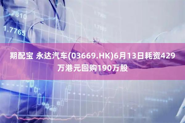 期配宝 永达汽车(03669.HK)6月13日耗资429万港元回购190万股