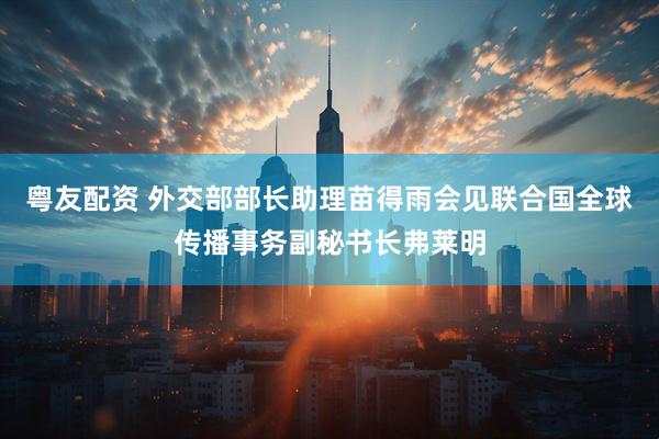 粤友配资 外交部部长助理苗得雨会见联合国全球传播事务副秘书长弗莱明